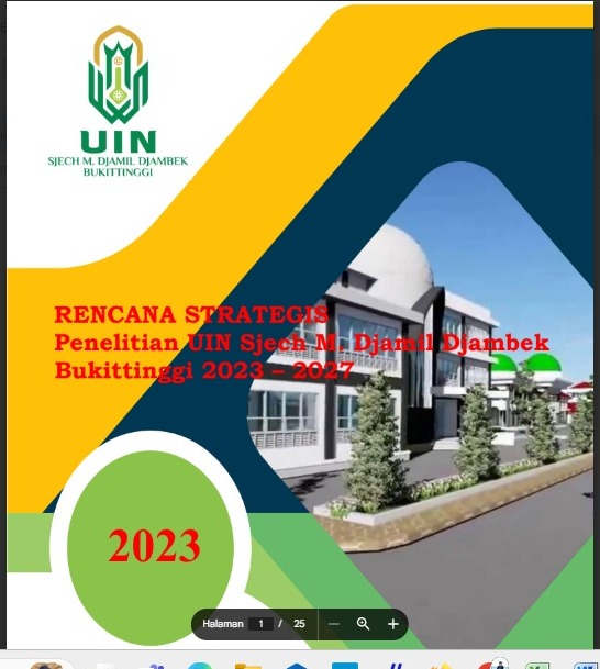 RENSTRA Penelitian UIN Bukitttinggi 2023 – 2027