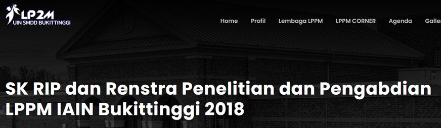 SK RIP dan Renstra Penelitian dan Pengabdian LPPM IAIN Bukittinggi 2018